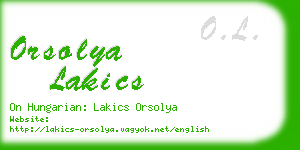 orsolya lakics business card